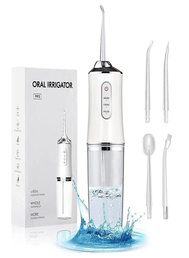 JD PRO Cordless Dental Flosser for Teeth, 3 Modes Dental Oral Irrigator, Portable & Rechargeable IPX7 Waterproof with 240ml Detachable Water Tank Teeth Cleaner Picks for Home & Travel - Image 1